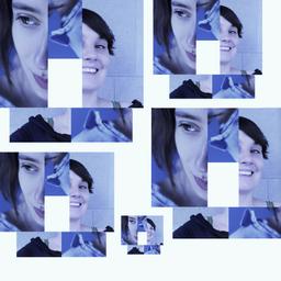 remix collage multi blue